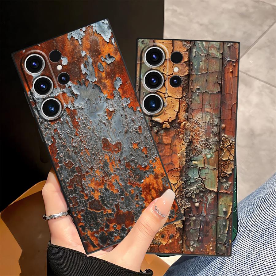 Retro Rust Case for Samsung Galaxy S25 S24 Plus S20 Ultra S21 FE S23 Note 20 8 9 10 S10 S9 S26 Funda Phone Cover