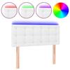VidaXL Tête de Lit à LED Meuble de Chambre à Coucher Accessoire de Lit Simple Tête de Cadre de Lit Intérieur Blanc 3121691