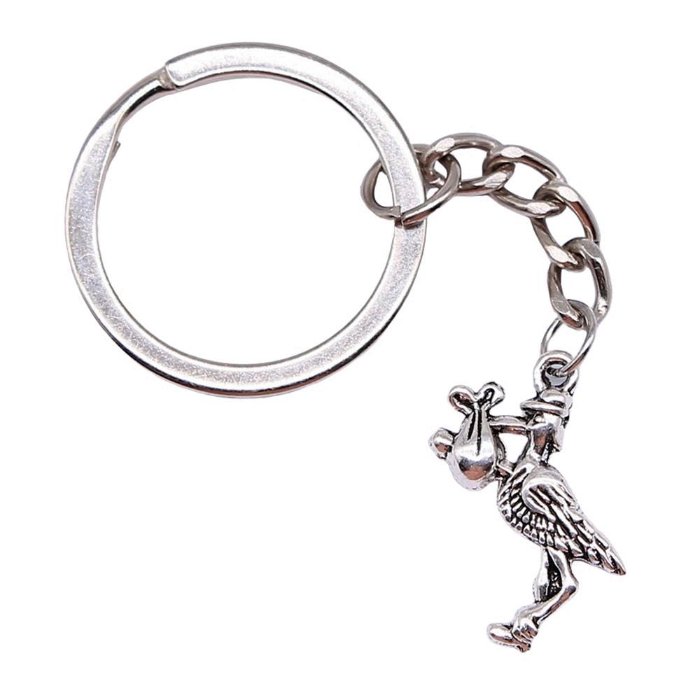Pfauen Emaille Charms Eulen Schlüsselanhänger Vogel Anhänger Schlüsselring 28mm