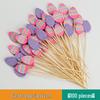 ZISIZ 12cm Decorative Bamboo Picks (200 Pcs)