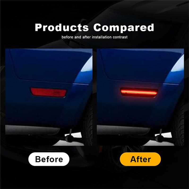 Side Marker Light With Smoked Lens For Ford Mustang 2005-2009-Rear Side Fender Lamp Reflector Replacement Accessories
