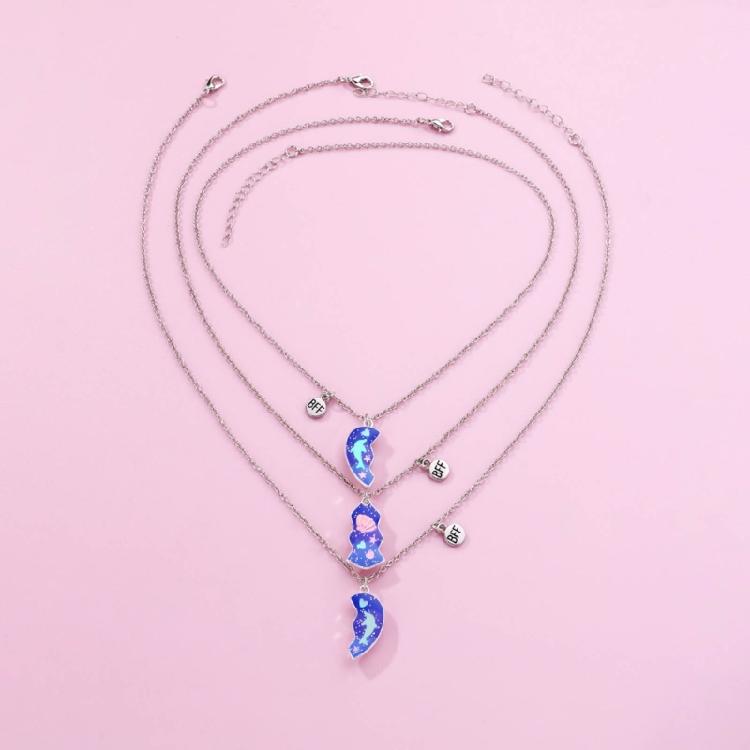 3 Pezzi Collana Girocollo Magnetica a Forma di Cuore Ottima per Amiche Catena a Cuore da Unire