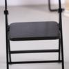 Black Painted Metal Folding Chair 1:6 Scale Dolls House Miniature Accessories