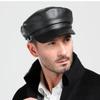 Korean Style Berets PU Leather Sports Cap Fashion Octagon Hat  Women Men
