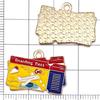 Colorful Enamel Cartoon Beach Charms for DIY Jewelry - Summer Travel Style, Set of 10
