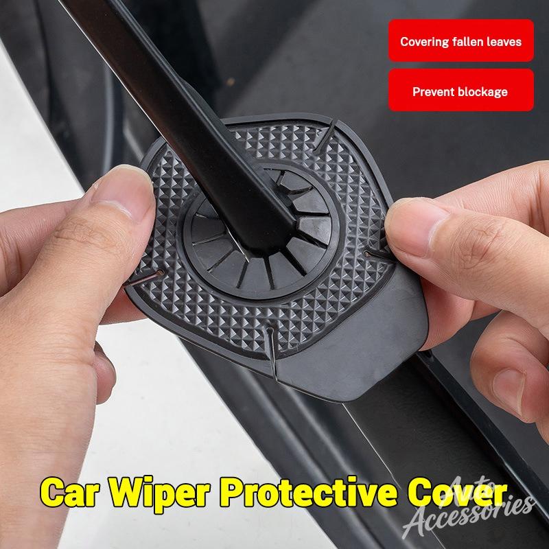2PC Silicone Car Windshield Wiper Arm Hole Leaves Debris Prevention Cover For Porsche 911 Taycan Panamera Cayenne Boxster Cayman