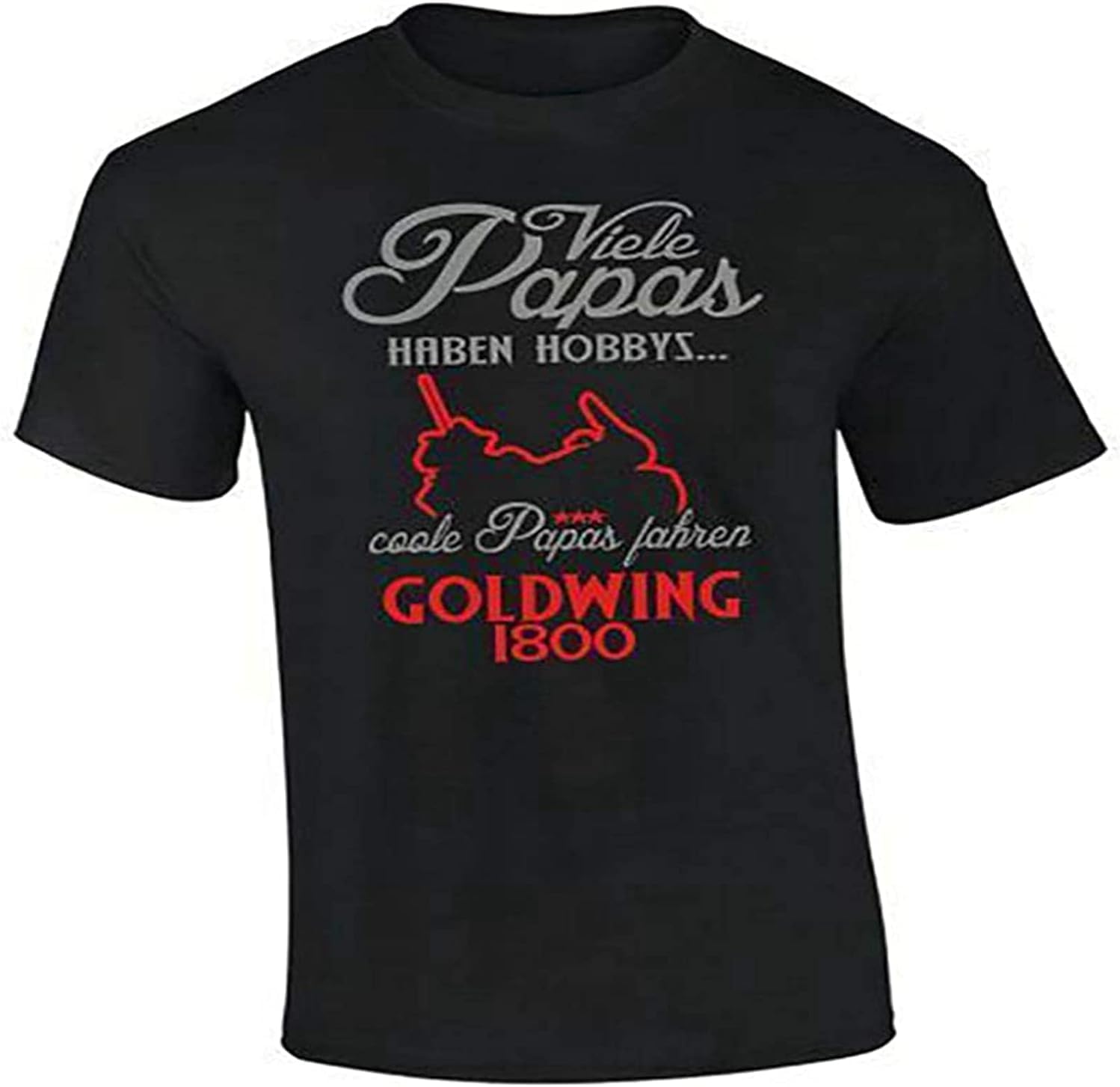 Men s Goldwing 1800 Tuning Father Accessories Men T Shirt Papa Motorcycle Slogan Cool Papas L чёрный