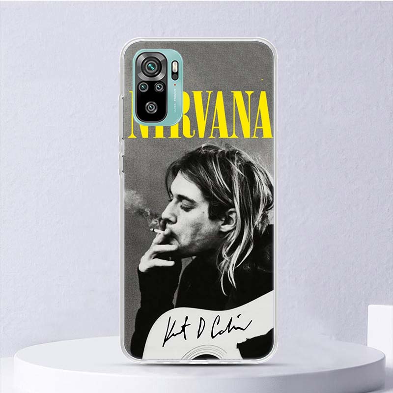 Retro Singer Kurt Cobain Soft Case For Xiaomi Redmi Note 14 14S 13 12S 11S 10S 12 11 10 Phone Cover 11T 11E Pro Plus 9 9S Shell