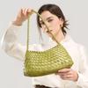 Borsa da donna a spalla singola borsa intrecciata alla moda borsa versatile da sotto braccio borsa a mano retrò madre e figlio