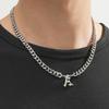 Stainless Steel English Letter Pendant Cuban Necklace - Hip-Hop Trend