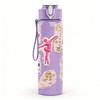 1PC Fashion Shoe Handbag Slogan Print 750ml Color Plastic Sports Water Bottle Leakproof Flip Straw Lid Suitable for Sports Office Home Use