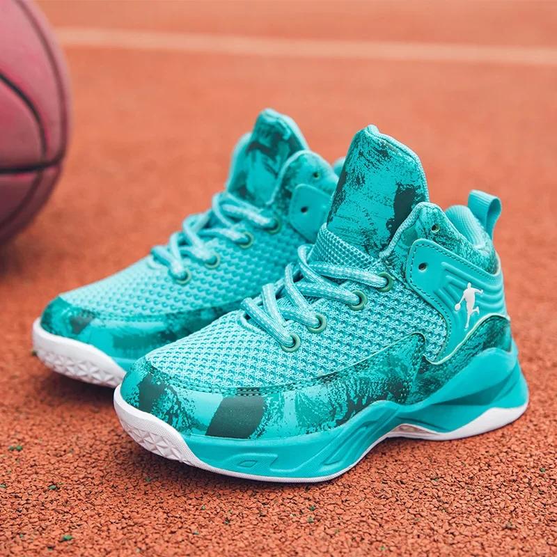 New Boys Brand Basketball Shoes for Kids Sneakers Thick Sole Non-slip Children Sports Shoes Child Boy Basket Trainer Shoes