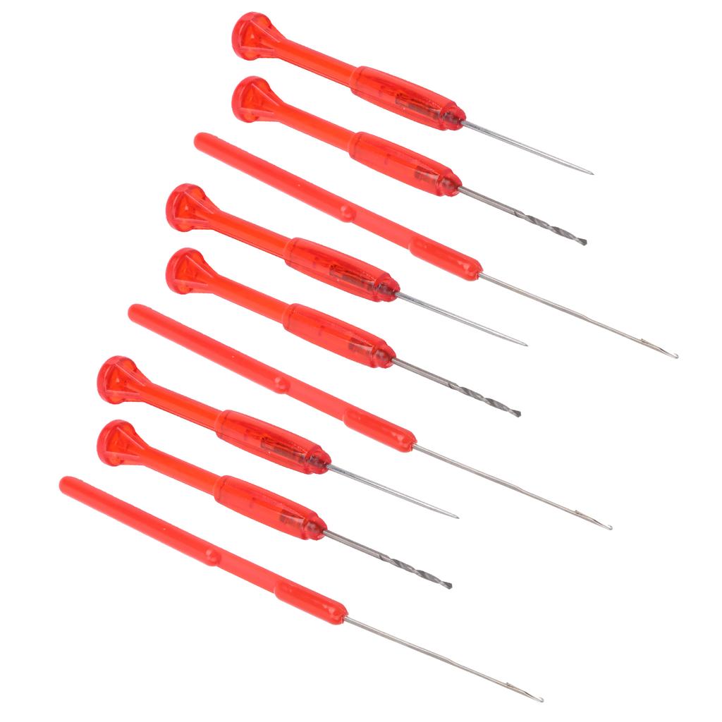 3Sets Stainless Steel Fishing Crochet Drill Hook Stringer Needles Combo Fishermen Fishing Tool