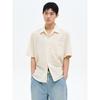 Jacquard Short Sleeve Shirt Ivory