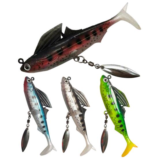 Bionic Bait Realistic Angling Soft Rubber Compact Fake Sea Sequins Baits for Fishing Ground