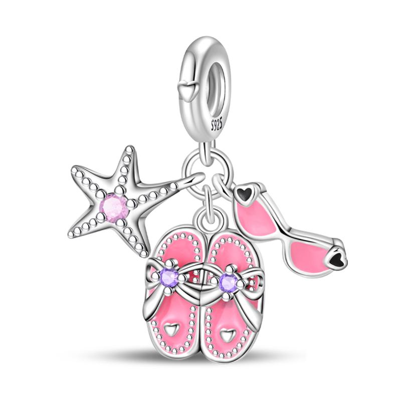 Funny Copper Metal Sail Beach Plane Mojito Sunbathing Holiday Diary Charm Bead Components Bead Components Compatible With Pan Authentic Original