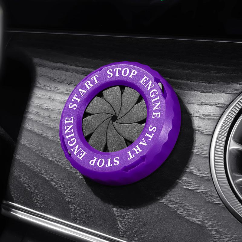 

Car One-key Start Decorative Ring, Personalized Button Decorative Cover, Concealed Protection Cover for Switches фіолетовий