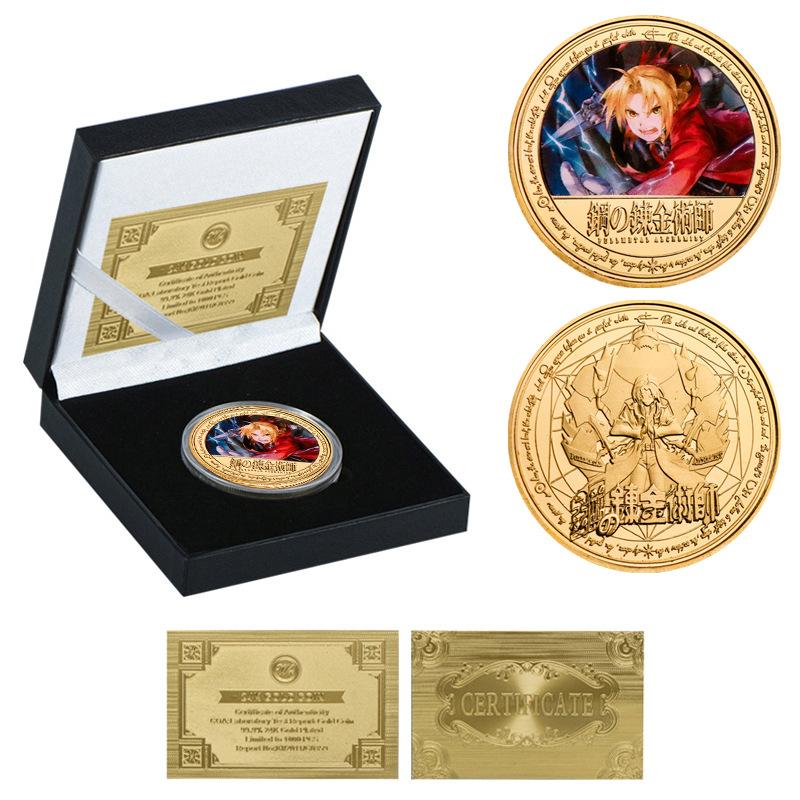 Steel Commemorative Coins, Anime Coins, Peripheral Commemorative Coins, Die Cast Metal Coins, Badges, Gifts
