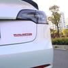 E2 DUAL MOTOR Underlined Letters Emblem for TESLA Model 3 Y S X Car Styling Refitting Trunk Badge Sticker Chrome Black Accessories