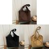 Street Style Dualside Brown Shoulder Bag With Tie Closure For Casual Use