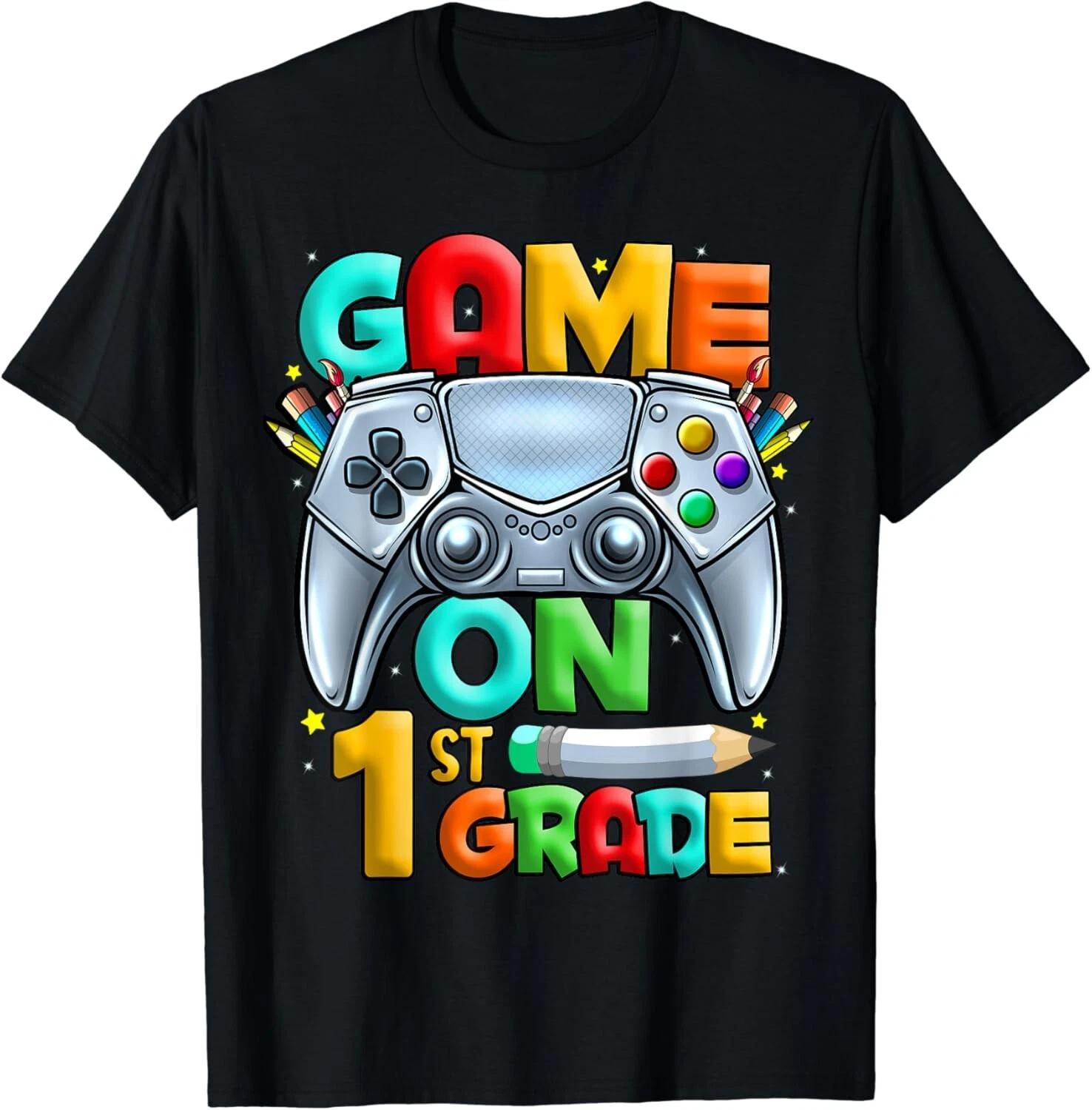 Game On 1st Grade Back To School 1st Grade Level Unlocked Gift Unisex T-Shirt S