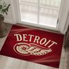 Detroit Red Wings Design Crystal Velvet Carpet Cozy Non?Slip Printed Rug For Bedroom Living Room Entrance