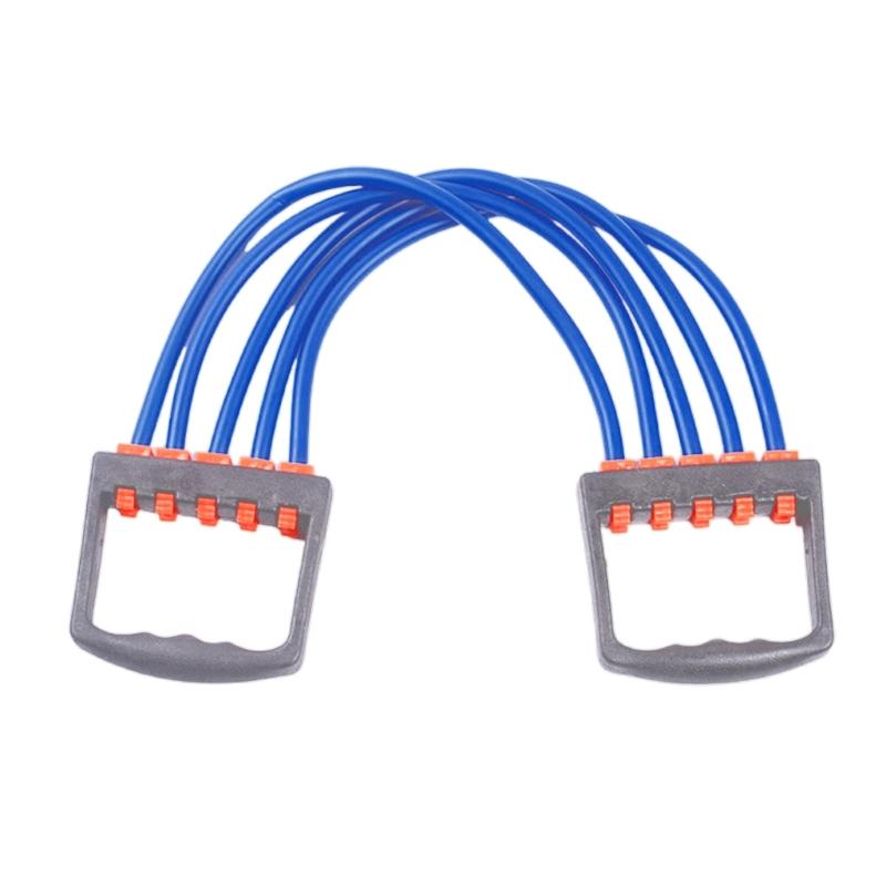 

Chest Arm Expander Chest Expander Fitness Adjustable 5 Tube Chest Expander Muscle Pull Exerciser Chest Expander Puller синій