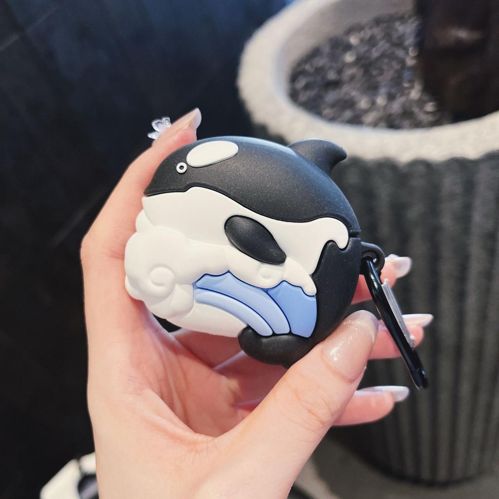 Ocean Killer Whale AirPods 1 /1 Protective Case Pro1 Wireless Bluetooth 1/1 Generation Earphone Case Pro1 Silicone