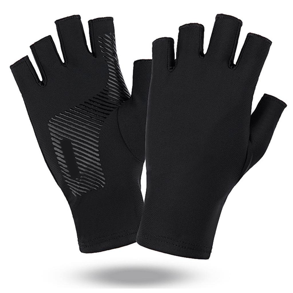 Guanti Senza Dita Da Donna Con Protezione UV UPF 50+, Tessuto Fresco In Seta Sintetica, Anti-scivolo, Per Guida E Attività Outdoor, Rosa E Bianco, Taglia Unica