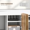 TV Cabinet and Wall Cabinet Set with 7 Shelves and Open Shelf, in Wood, 120x41x43.3 cm, White and Wood Color