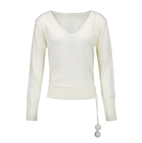 Poeoling Sugarplum V-Neck Knit (Ivory)