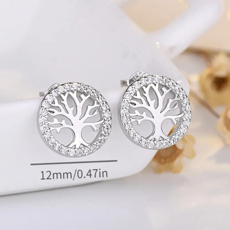 1 pereche de cercei tip arbore al vieții de înaltă calitate pentru bărbați, bijuterii accesorii pentru bărbați rafinate