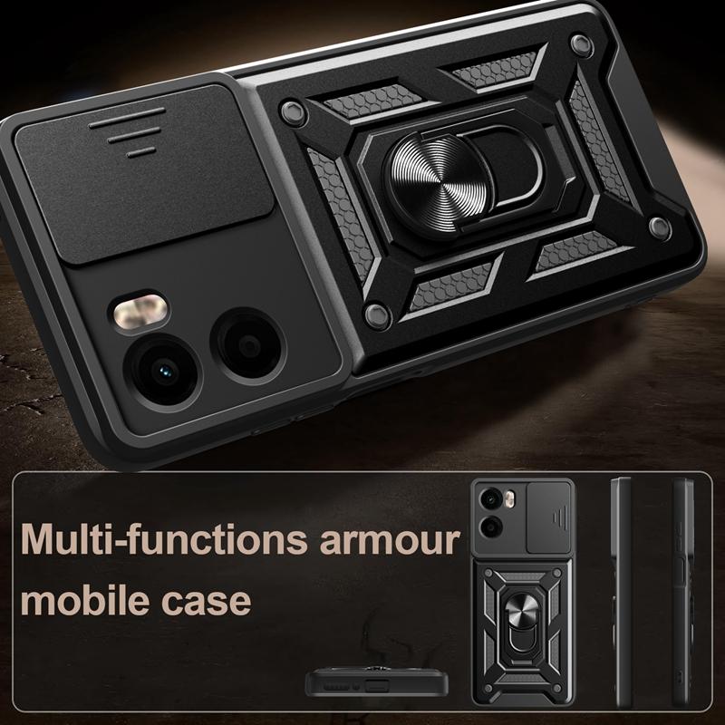 For Motorola Moto G05 Case Car Magnetic Holder Ring Shockproof Armor Phone Cover For Moto G05 G 05 MotoG05 Lens Protection Funda
