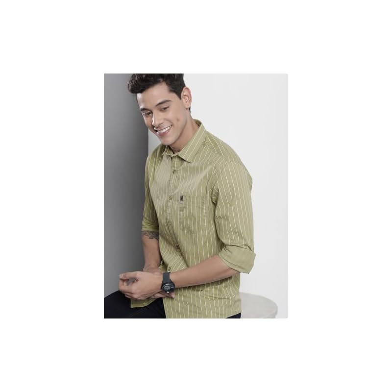 The Indian Garage Co Adult Men' Regular Fit Shirt (0722Sh32706_Green )