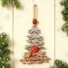 We Are Always with You Ornament Tree Shaped Wooden Christmas Ornament Sympathy Gift for Loss of Loved One