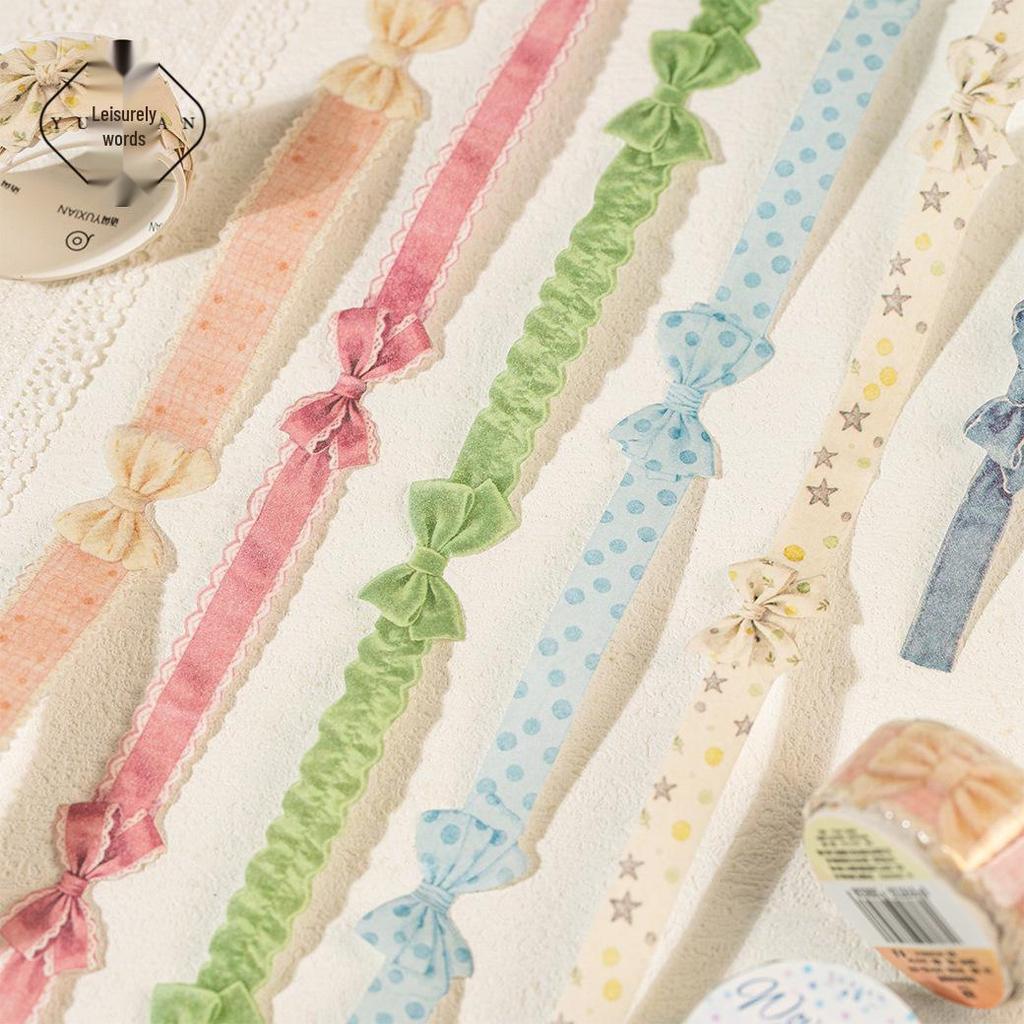 Yuxian Weishu Asymmetrical Washi Tape Set: 6 Styles for Journal Decoration & Collage DIY