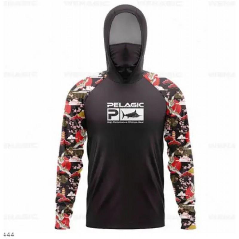 Men Women Quick Dry UV Protection Hooded Long Sleeve Fishing Shirt Breathable Outdoor Sport Cycling Jersey