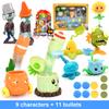 PLANTS VS ZOMBIES 2 Toys Full Set New Role Pea Shoote Alliance Bullet Ejection Attack Walking Dead Children's Gifts Delivery Bag