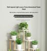 Iron Art Flower Stand with Wheels, Multi-tiered for Indoor/Outdoor Balcony Use