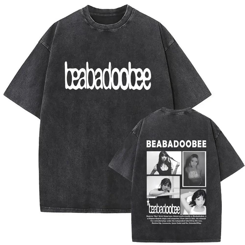 Hot Sale Singer Beabadoobee Graphic Print TShirt Men Women Vintage Washed Cotton Streetwear Fashion Oversize Top Summer New Top
