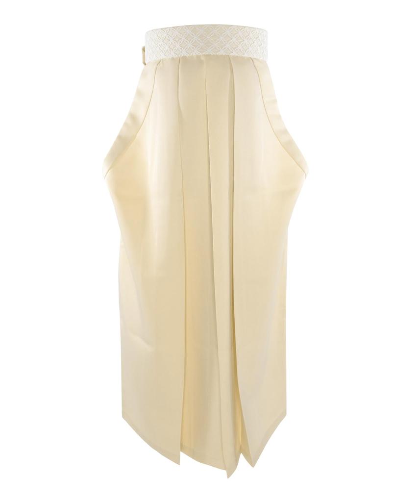 Graduation Ceremony Hakama Lace String Plain Single Item Junior [KYOETSU] (12.Ivory, 80cm)