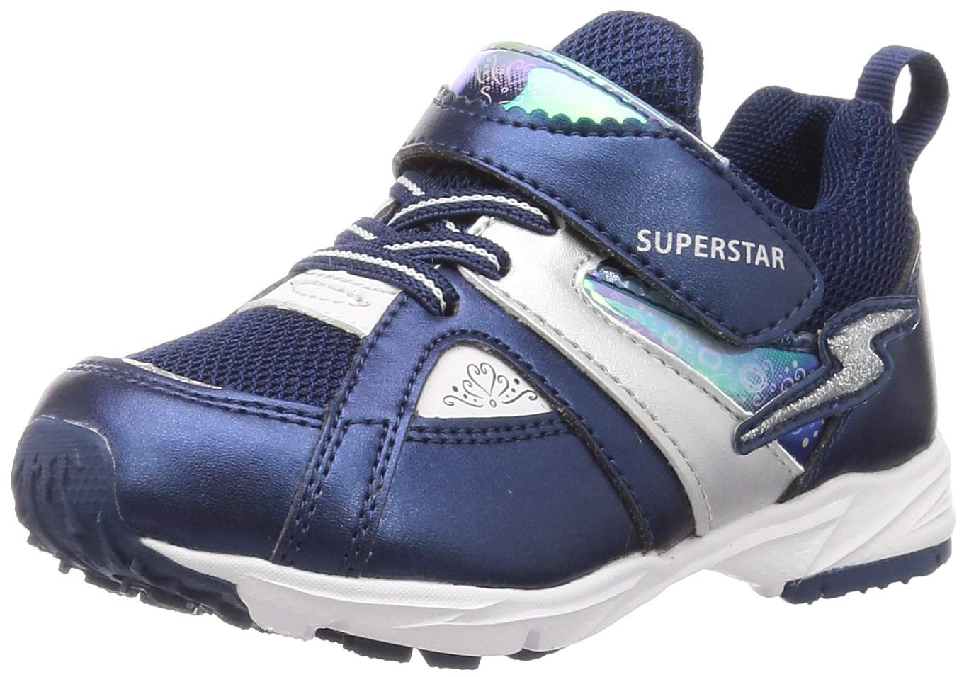 

For both rain and SS 2E [Superstar] Sneakers, Waterproof, Girls, 16-25cm, Kids, shine, J7135AZ, Navy, 20.0 cm,