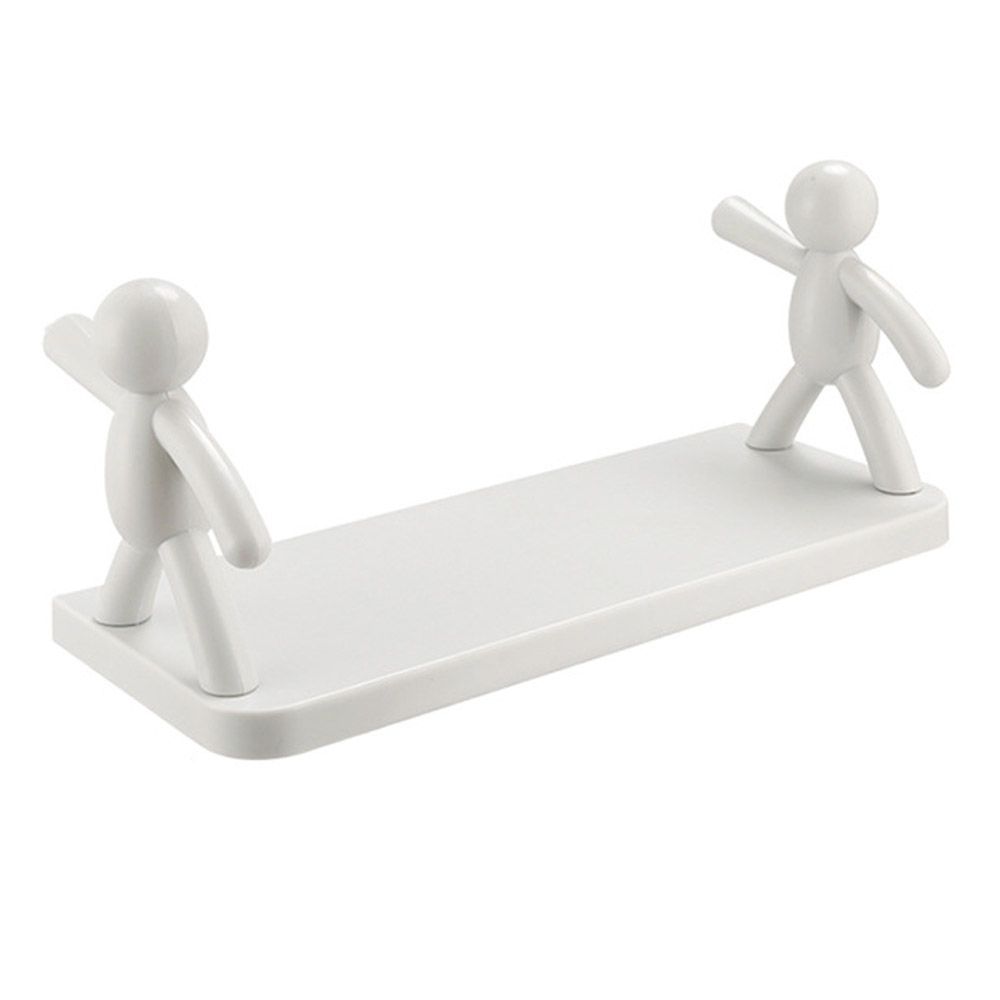 White Color Wall-Mounted Storage Rack Waterproof Design Office Storage Accessories  Home Storage