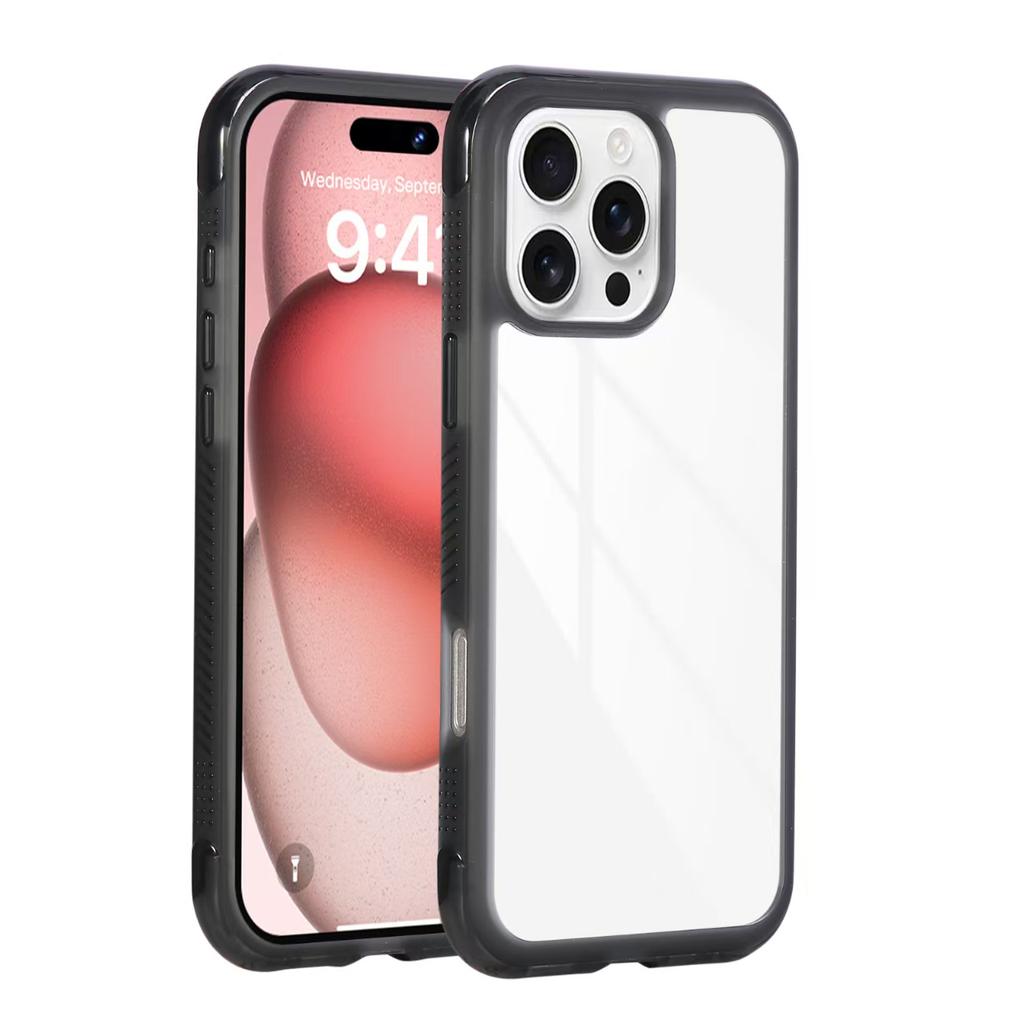 For iPhone 16 Pro Max Case Shockproof TPU+PC Phone Back Cover