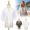 Pure Color Women Shawl Transparent Evening Prom Cape Fashion Triangle Scarf Party