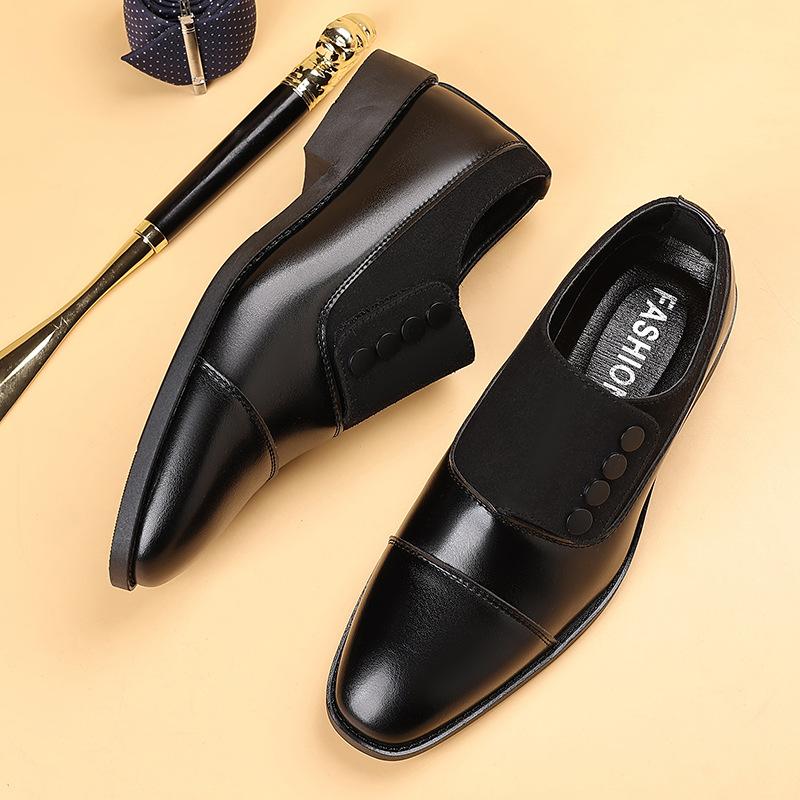 Classic Men's Shoes Buniness Dress Shoes Office Non-slip Leather Shoes Slip On Wedding Formal Oxfords PU Leather Work Loafers