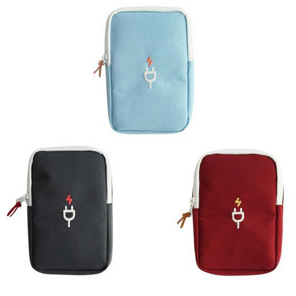 Travel Gadget Organizer Bag Portable Digital Cable Bag Electronics Accessories Storage Carrying Case Pouch for USB Power Bank
