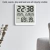 Magnetic Digital Alarm Clock with Date Time Temperature Humidity LCD Display Battery Operated for Modern Home Decors