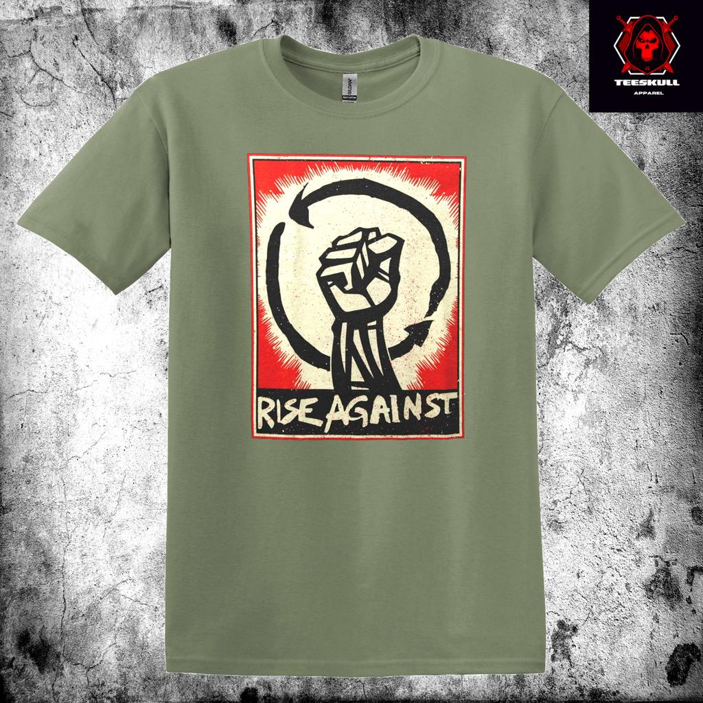 Rise Against Punk Rock Band Schweres Baumwoll Unisex T-Shirt S3XL