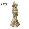 Decorative Witch Hat Skull Skeleton Resin Figurine, Halloween Gothic Statue, Spooky Yard Lawn Secret Room Props Fantasy Ornament for Desk,